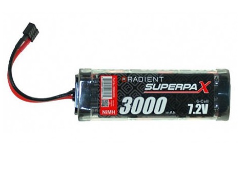 Radiant Superpax 7.2V 3000MAH NI-MH BATTERY (DEANS CONNECTOR)